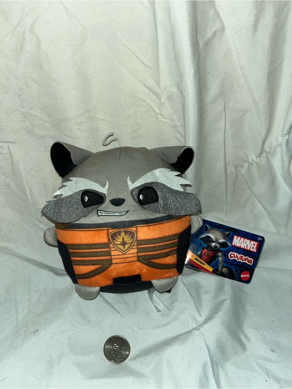 Marvel Rocket Raccoon Plush Keychain - Orange Kids Accessory